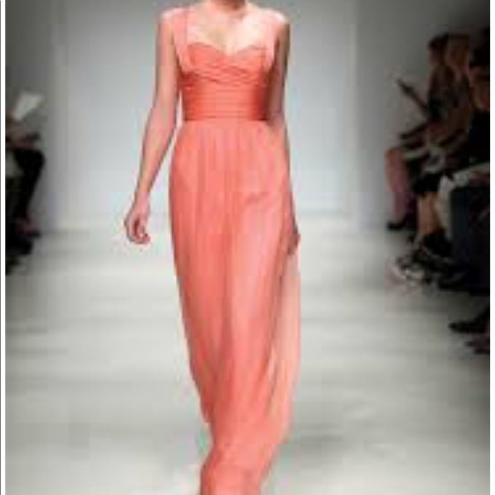 Amsale chiffon dress